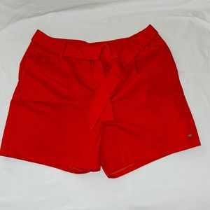 Tommy Hilfiger 5” red belted shorts size 14
